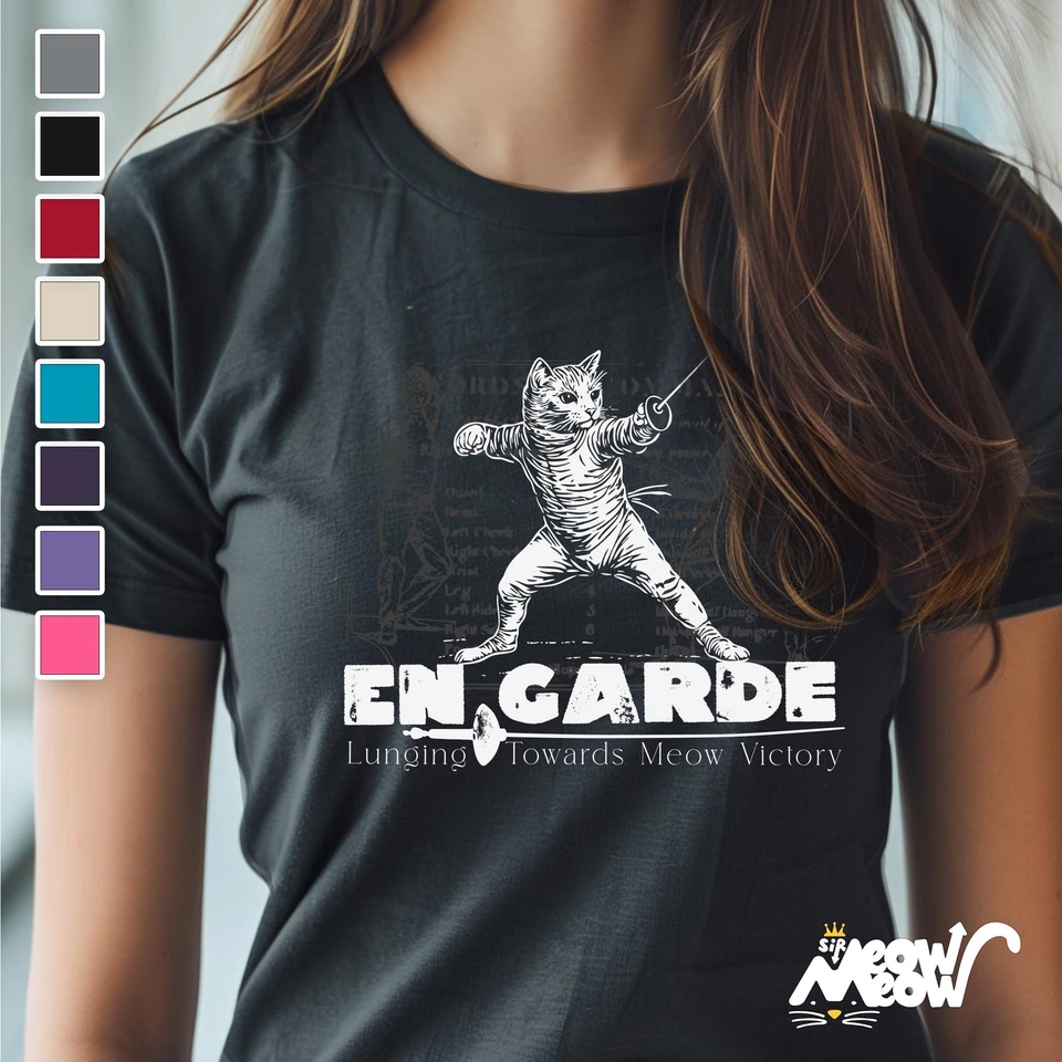 Fencing Cat on an original Sir Meow Meow listing image